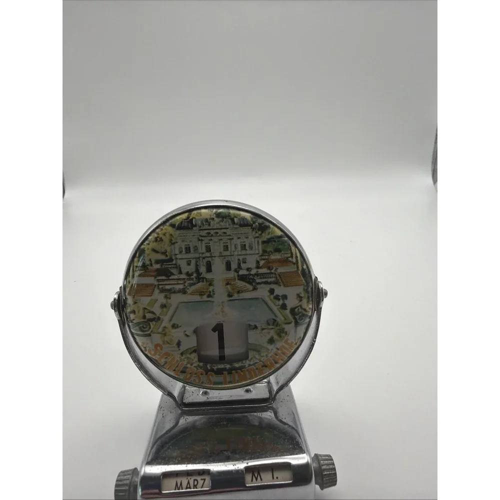 Vintage Schloss Linderhof Germany Perpetual Desk Calendar German Souvenir